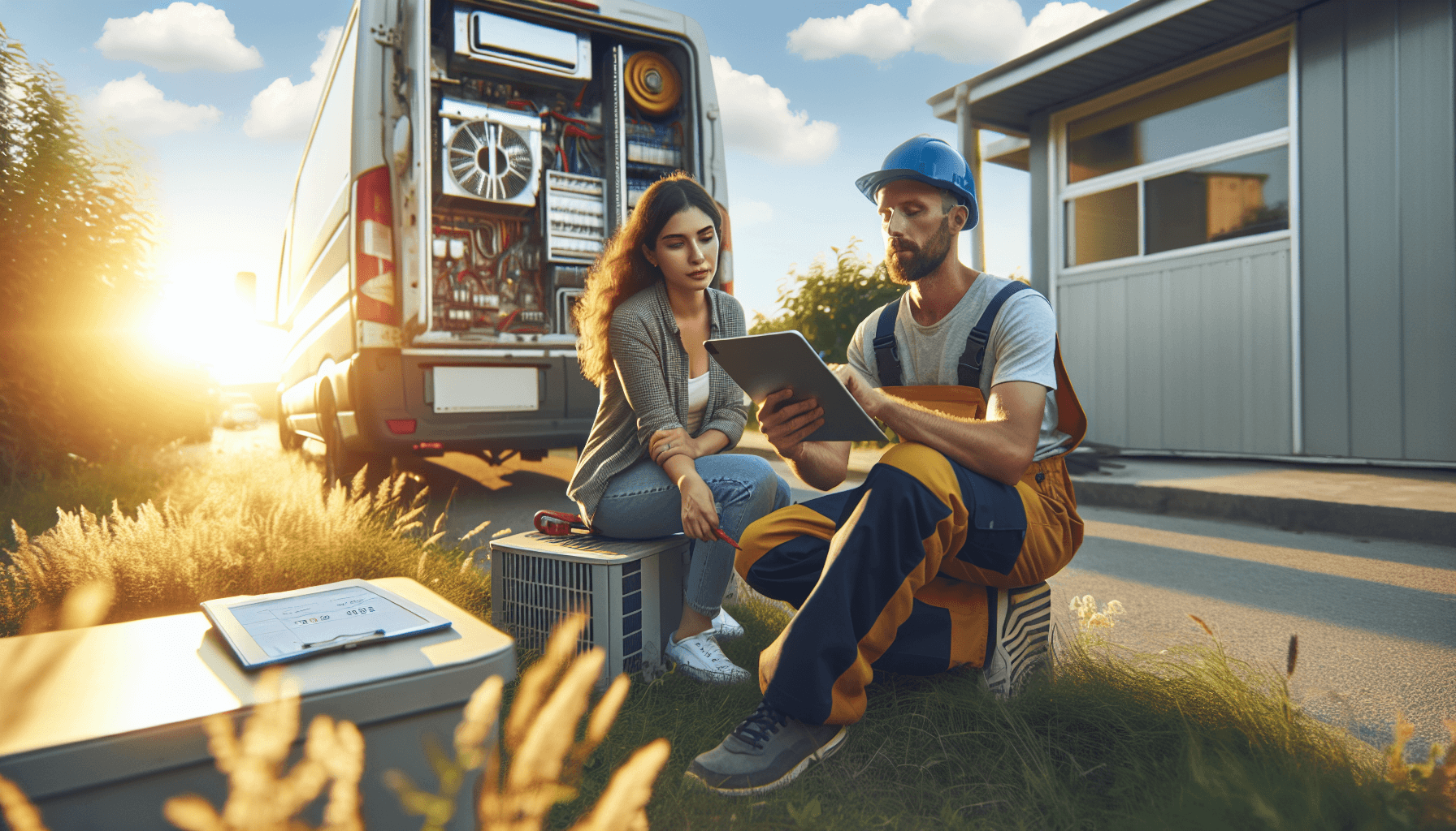 Field service technician using mobile workforce management software to reduce no-shows