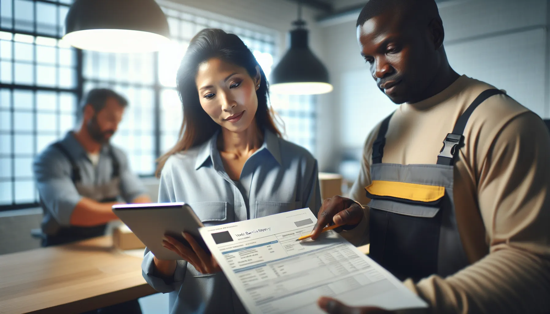 Contractor Reviewing Field Service Software Dashboard on Laptop