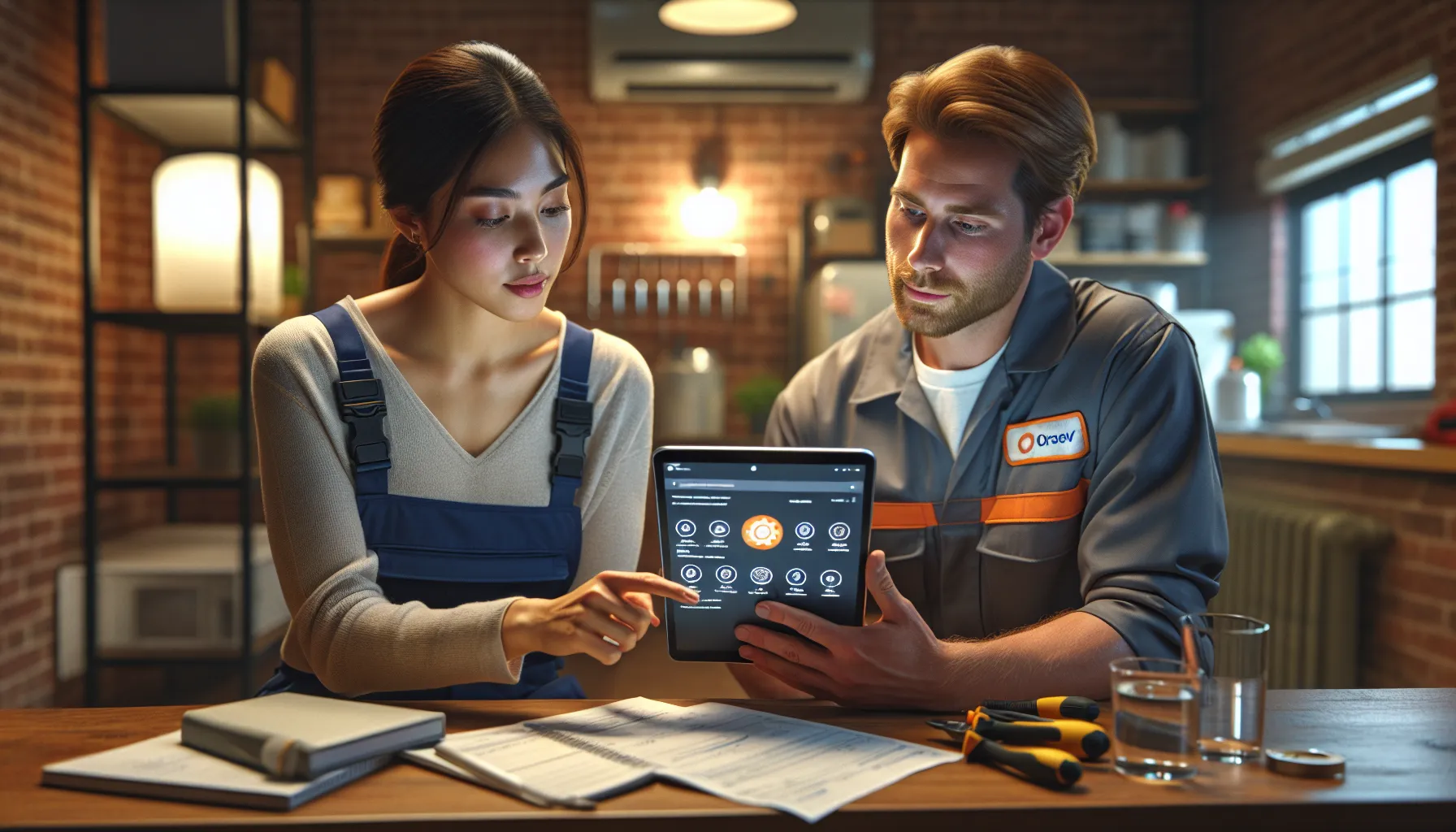 Enhance Your Small Business with Scheduling Software for Field Technicians Field technician using scheduling software on tablet